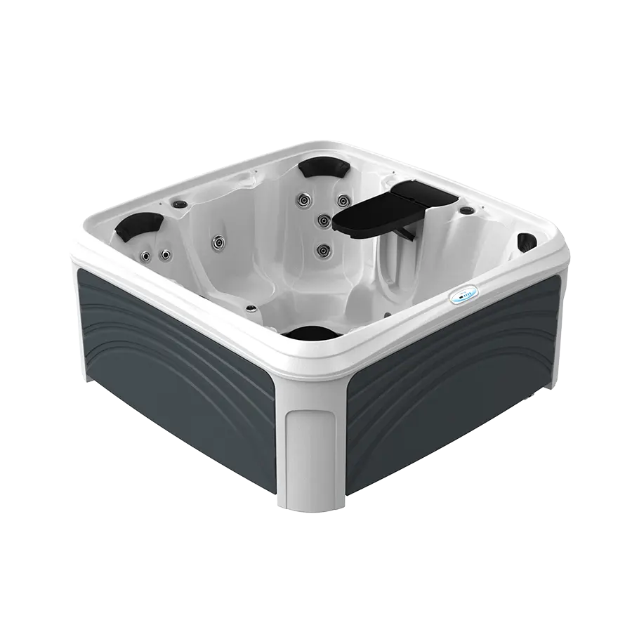 White Diamond Spa with Gray Panels