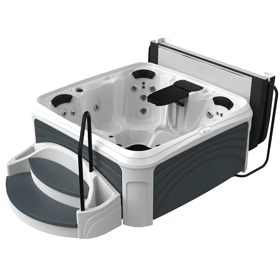 White Diamond Spa with Gray Panels