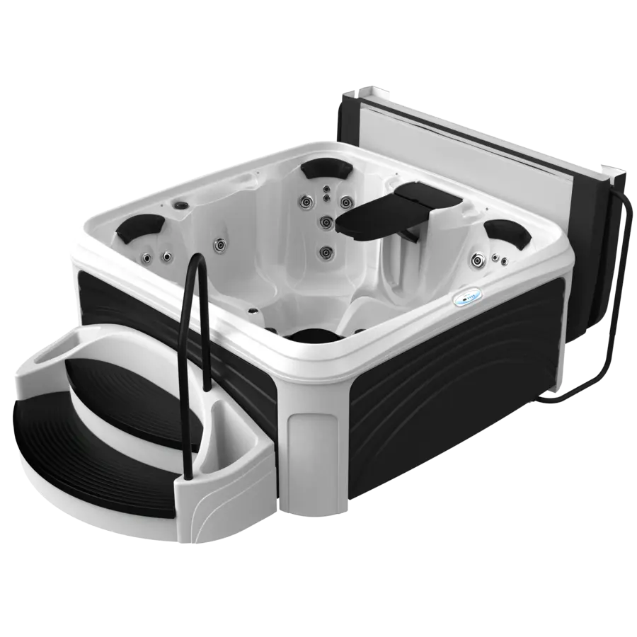 White Diamond Spa with Black Panels