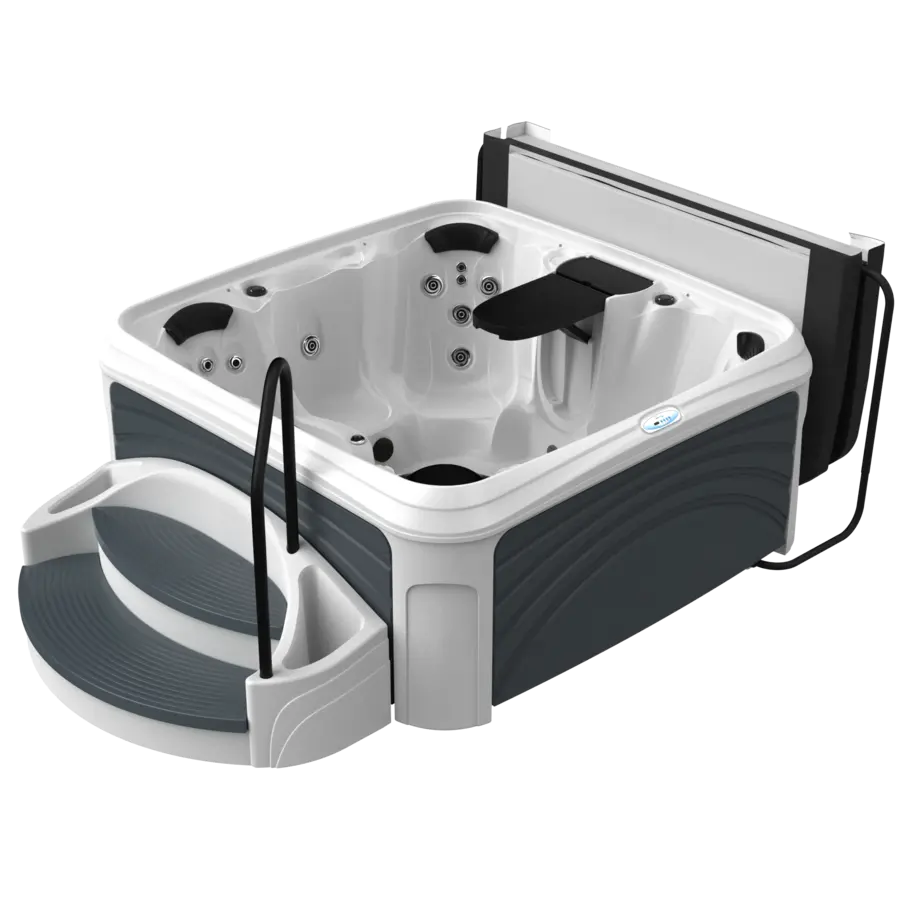 White Diamond Spa with Gray Panels