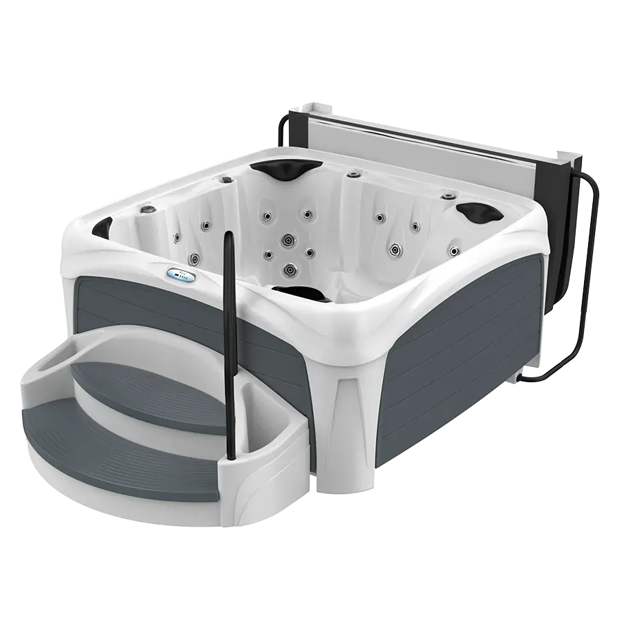 White Diamond Spa with Gray Panels