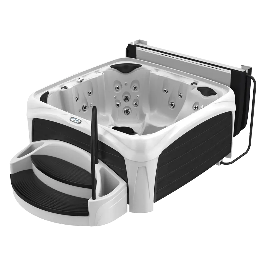 White Diamond Spa with Black Panels