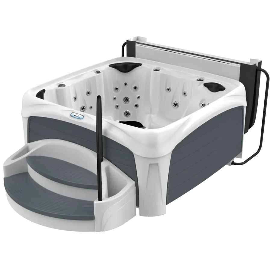 White Diamond Spa with Gray Panels