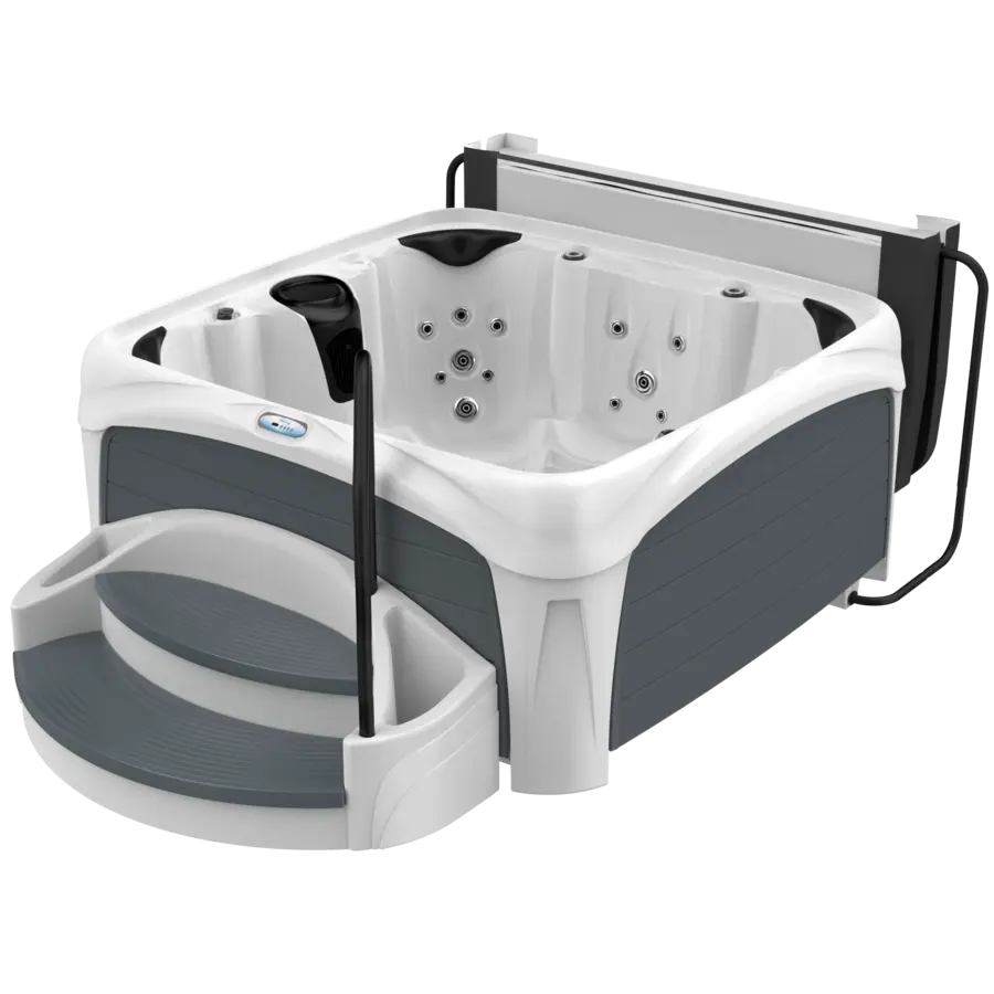 White Diamond Spa with Gray Panels