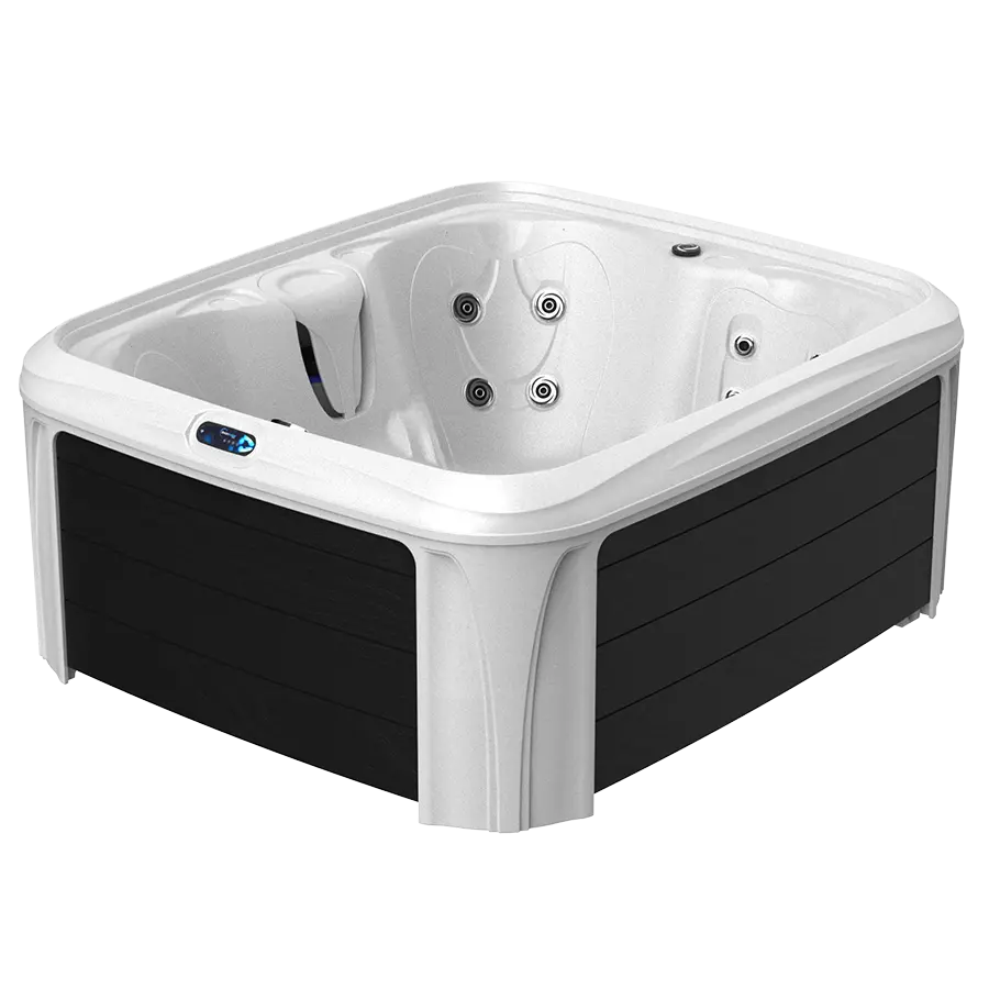 White Diamond Spa with Black Panels