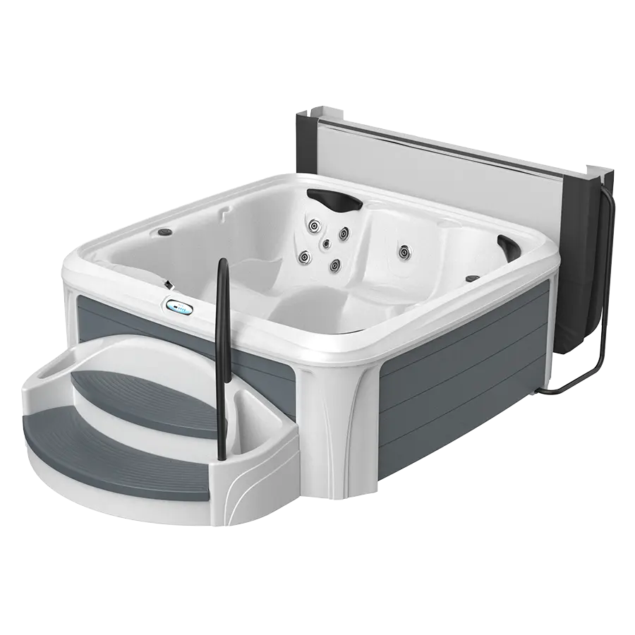 White Diamond Spa with Gray Panels