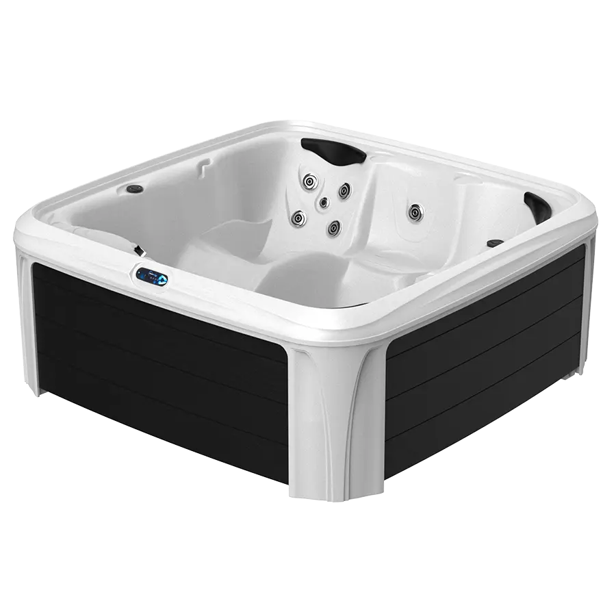 White Diamond Spa with Black Panels