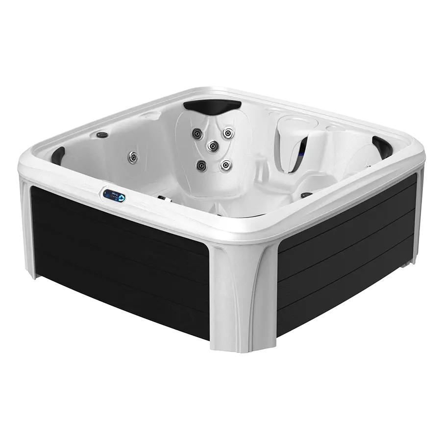 White Diamond Spa with Black Panels